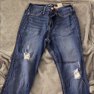 High Wasited Hollister Ripped Jeans